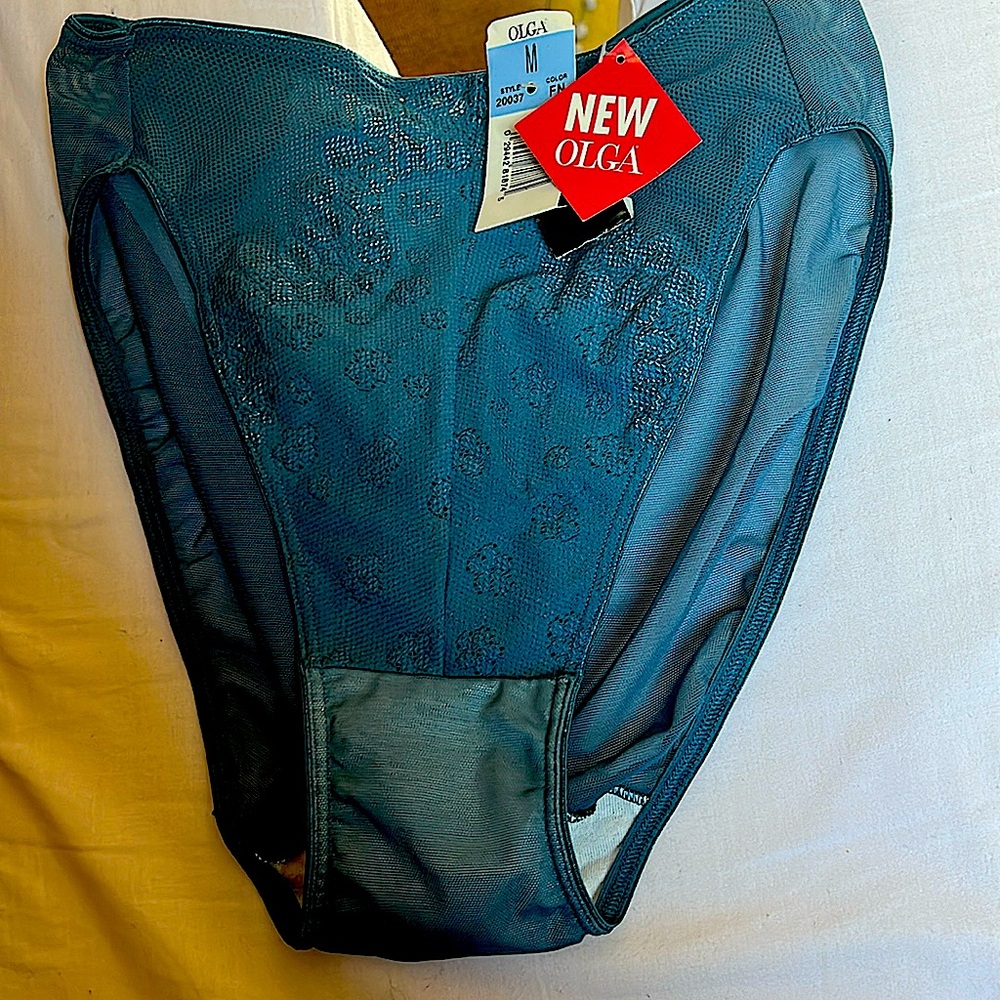 NWT VTG SexyOLGA Panties.Beautiful Lace & ColorBlueAgate.S:M Perfect Condition🎉